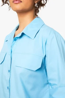 Chemise crop en coton