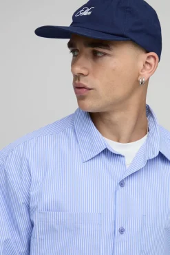 Chemise Crop Oversize À Rayures