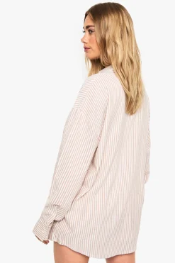 boohoo Chemise décontractée à rayures texturées<Femme Tops