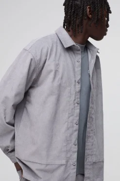 Chemise de charpentier en velours côtelé surdimensionnée