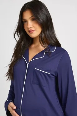 boohoo Chemise De Nuit De Maternité Avec Détail De Passepoil<Femme Pyjamas