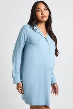 boohoo Chemise De Nuit De Maternité À Détails Passepoilés<Femme Pyjamas