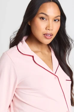 Chemise De Nuit De Maternité À Détails Passepoilés