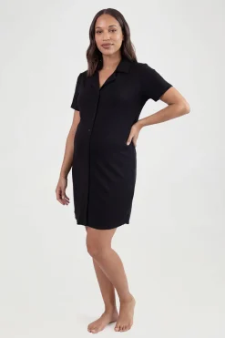 Chemise De Nuit De Maternité À Manches Courtes