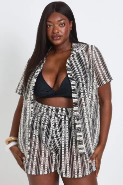 boohoo Chemise De Plage En Crochet Grande Taille<Femme Tenues De Plage