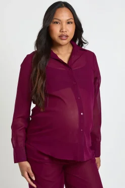 Chemise De Plage En Mousseline De Maternité