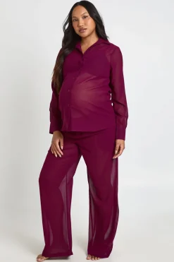 Chemise De Plage En Mousseline De Maternité
