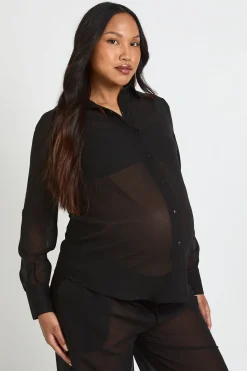 boohoo Chemise De Plage En Mousseline De Maternité<Femme Tenues De Plage