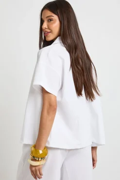 boohoo Chemise De Plage À Manches Courtes Oversize Texturée Essentials<Femme Tons Neutres|Tenues De Plage