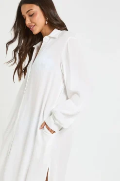 Chemise De Plage Maxi En Gaze De Coton