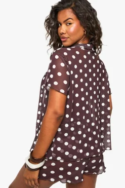 Chemise de plage à pois