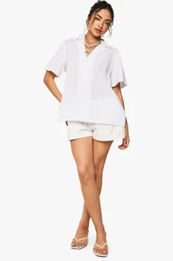 Chemise de Resort Oversize à Manches Courtes
