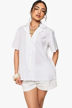 Chemise de Resort Oversize à Manches Courtes