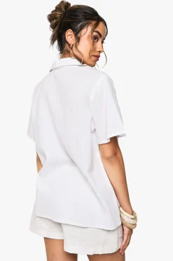 Chemise de Resort Oversize à Manches Courtes