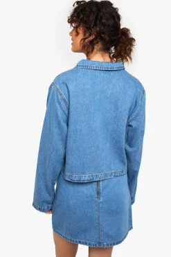 Chemise de rugby en denim à col