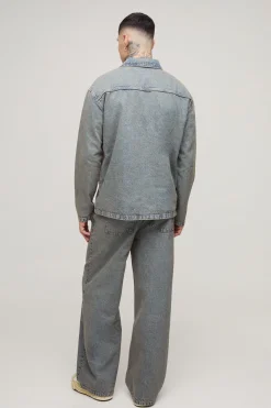 Chemise de rugby en denim oversize