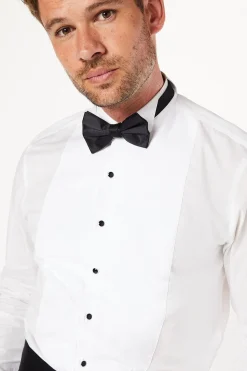 Burton Chemise de Soirée he Col Cassé Plastron Coupe Ajustée Manches Longues<Homme Chemises