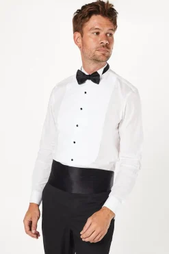 Burton Chemise de Soirée he Col Cassé Plastron Coupe Ajustée Manches Longues<Homme Chemises