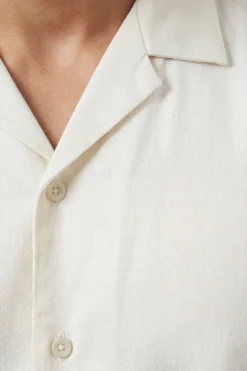 Burton Chemise De Villégiature À Manches Courtes En Mélange De Lin<Homme Chemises