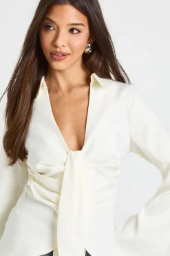 boohoo Chemise Drapée Cintrée<Femme Tops