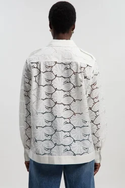 KarenMillen Chemise en coton ajouré tissé<Femme Tops