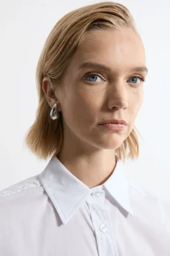 KarenMillen Chemise en coton ajustée à boutons<Femme Tailleurs|Tops