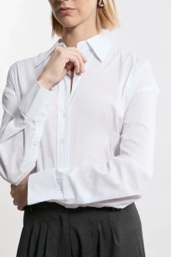 KarenMillen Chemise en coton ajustée à boutons<Femme Tailleurs|Tops
