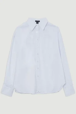 KarenMillen Chemise en coton ajustée à boutons<Femme Tailleurs|Tops