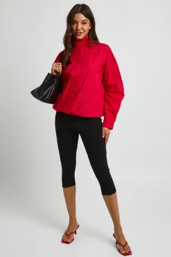 Chemise En Coton À Col Cheminée
