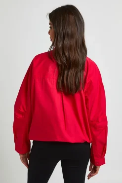 Chemise En Coton À Col Cheminée