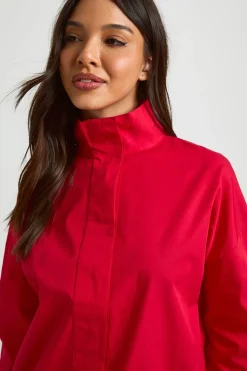 Chemise En Coton À Col Cheminée