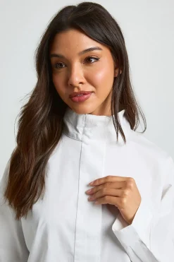 Chemise En Coton À Col Cheminée