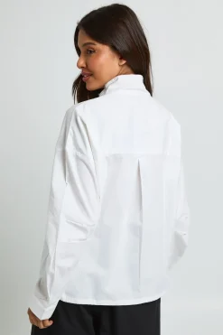 Chemise En Coton À Col Cheminée