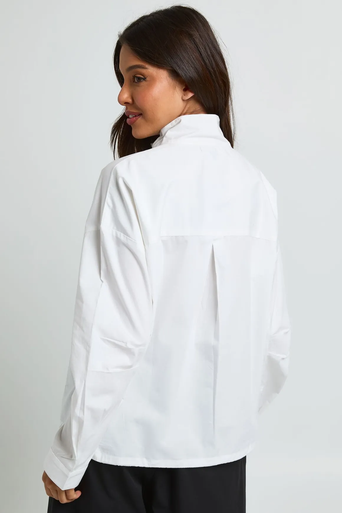 Chemise En Coton À Col Cheminée