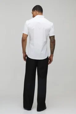 Chemise en Coton à Manches Courtes Coupe Ajustée