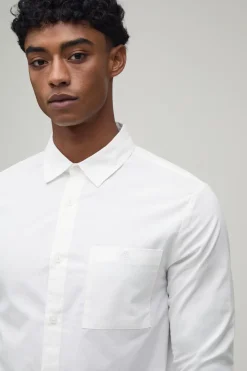 Chemise en Coton à Manches Longues Coupe Regular