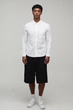 Chemise en Coton à Manches Longues Coupe Regular