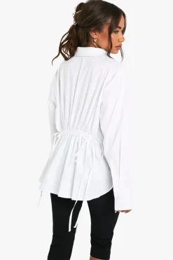 Chemise en coton oversize avec détails de poche