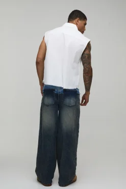 Chemise en Coton Sans Manches Coupe Ample Oversize