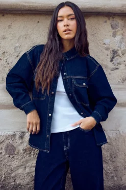 Chemise en denim oversize