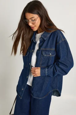 Chemise en denim oversize
