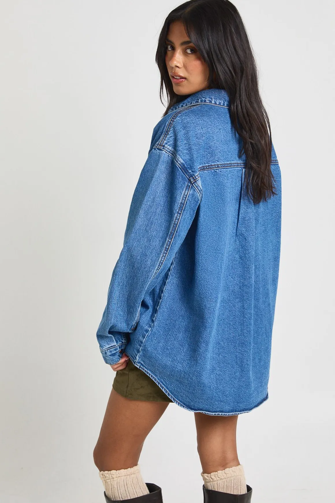 Chemise en Denim Oversize