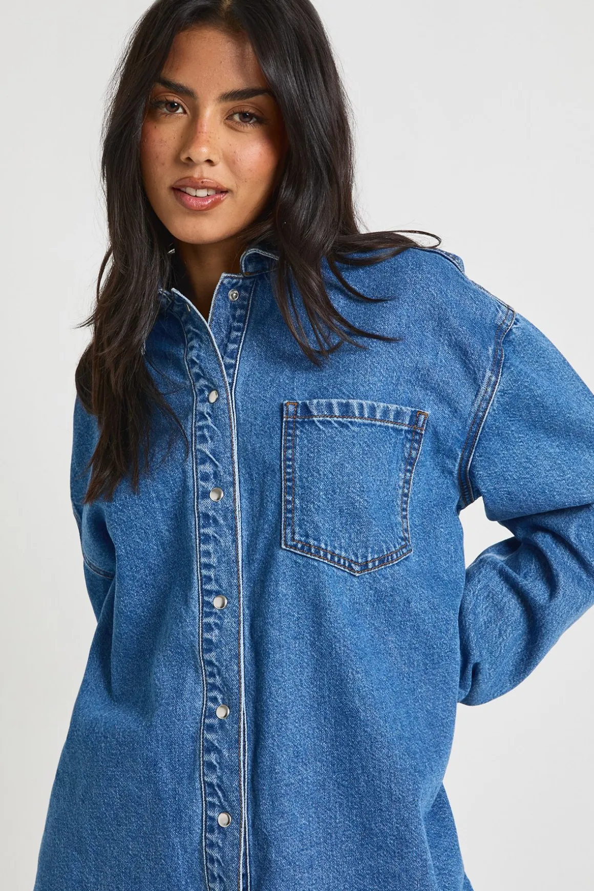 Chemise en Denim Oversize