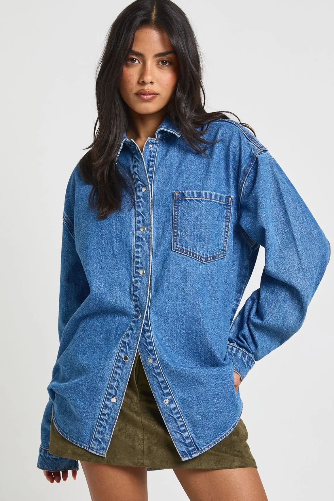 Chemise en Denim Oversize