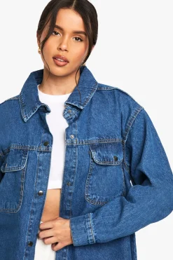 Chemise en denim oversize