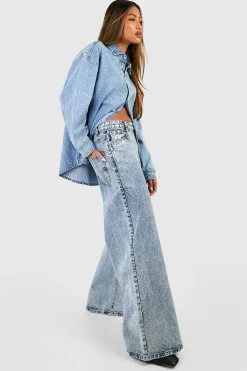 boohoo Chemise en denim oversize Basics<Femme Denim|Denim