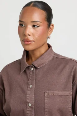 Chemise En Denim Oversize Grande Taille