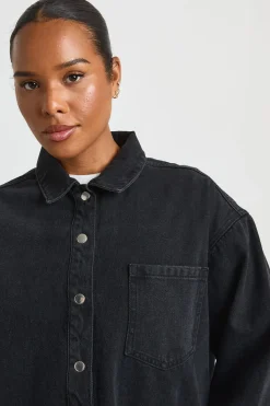 boohoo Chemise En Denim Oversize Grande Taille<Femme Denim|Denim
