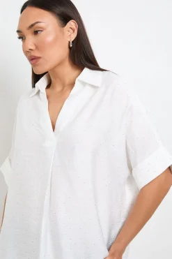 Wallis Chemise À Enfiler À Manches Courtes Avec Détails Hotfix<Femme Tops