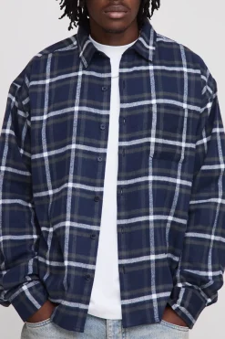 Chemise en flanelle brodée western "Car Back", grande taille